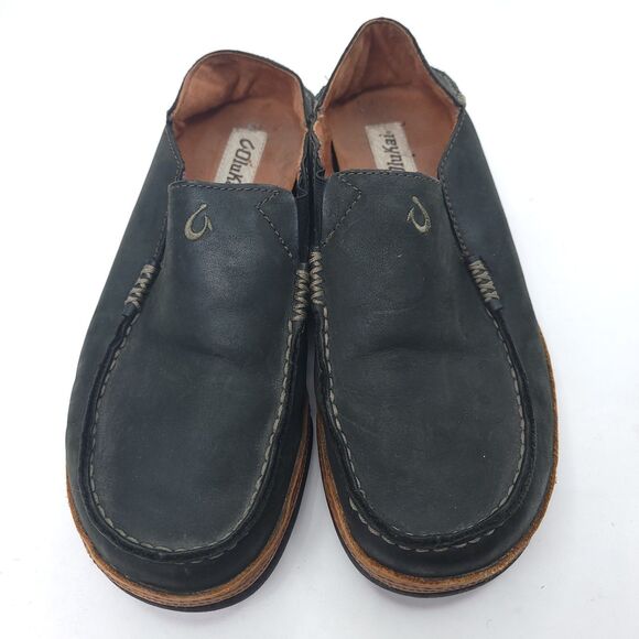 Olukai Moloa Men Leather Slip On Shoe Loafer Preppy Shoes Size 8 10128-4033 main image 5